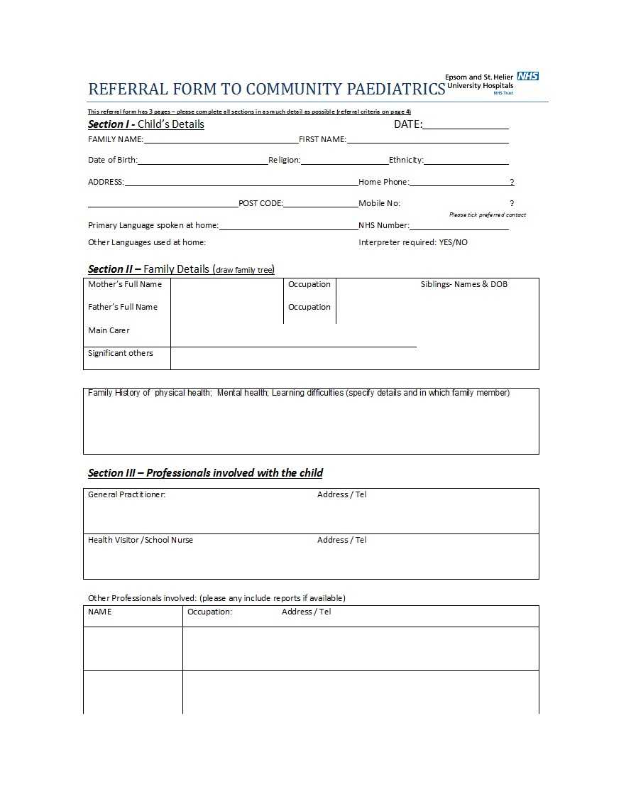 035 Employee Referral Form Template Word Templates Medical Pertaining To History And Physical Template Word