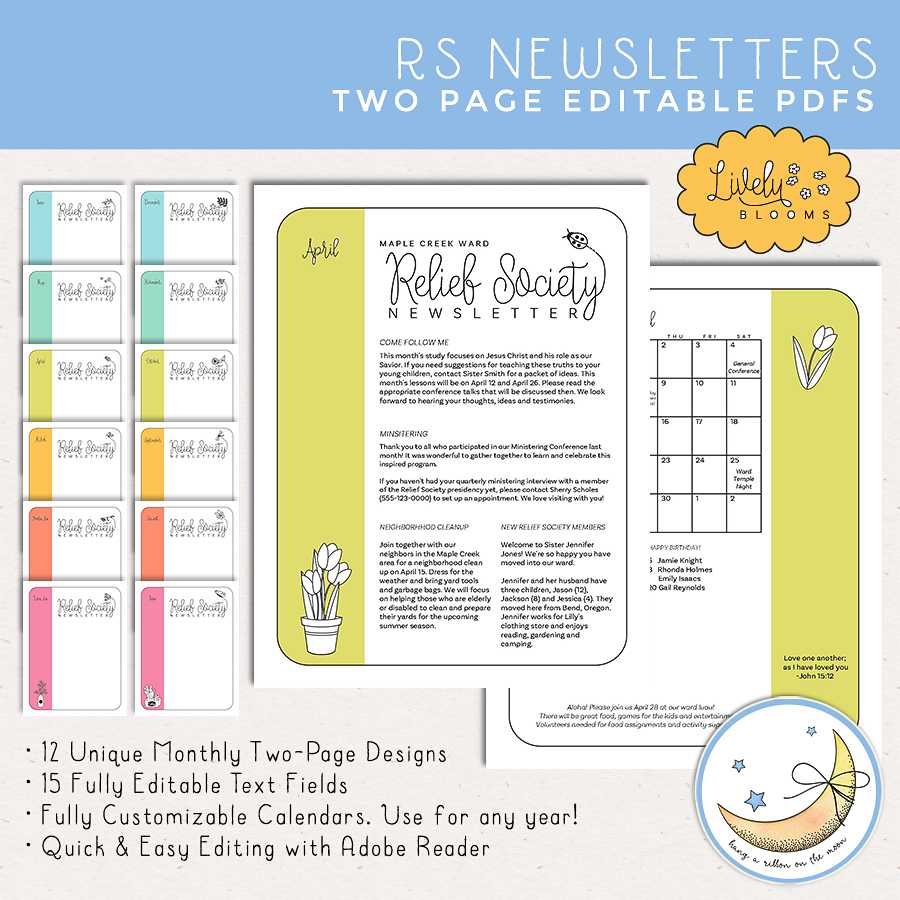 039 Hrotm Lively Blooms Rs Newsletters Etsy Previews 1 For Inside Blank Food Web Template
