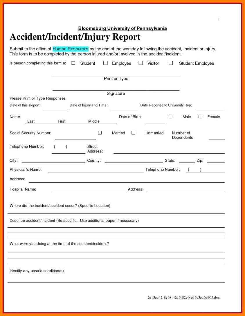 041 Template Ideas Construction Accident Report Form Pertaining To Construction Accident Report Template