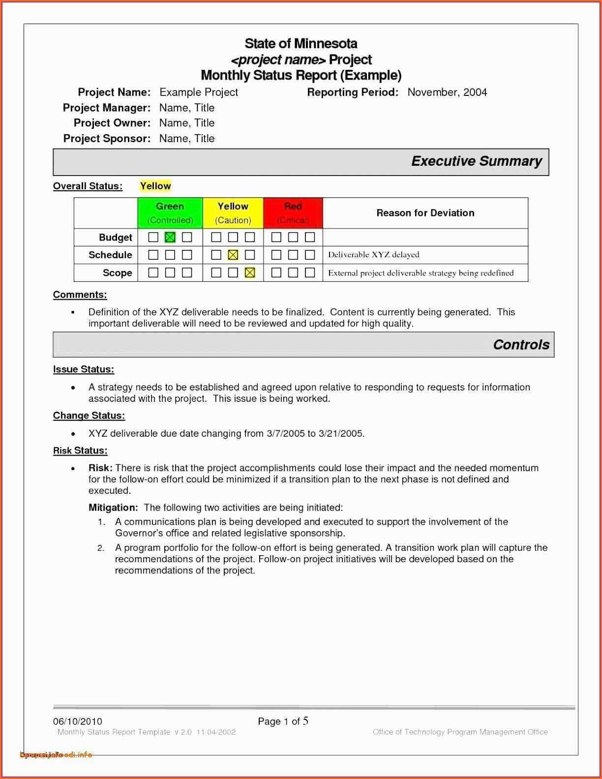 043 Template Ideas Project Status Report Format Excel Inside Best Report Format Template