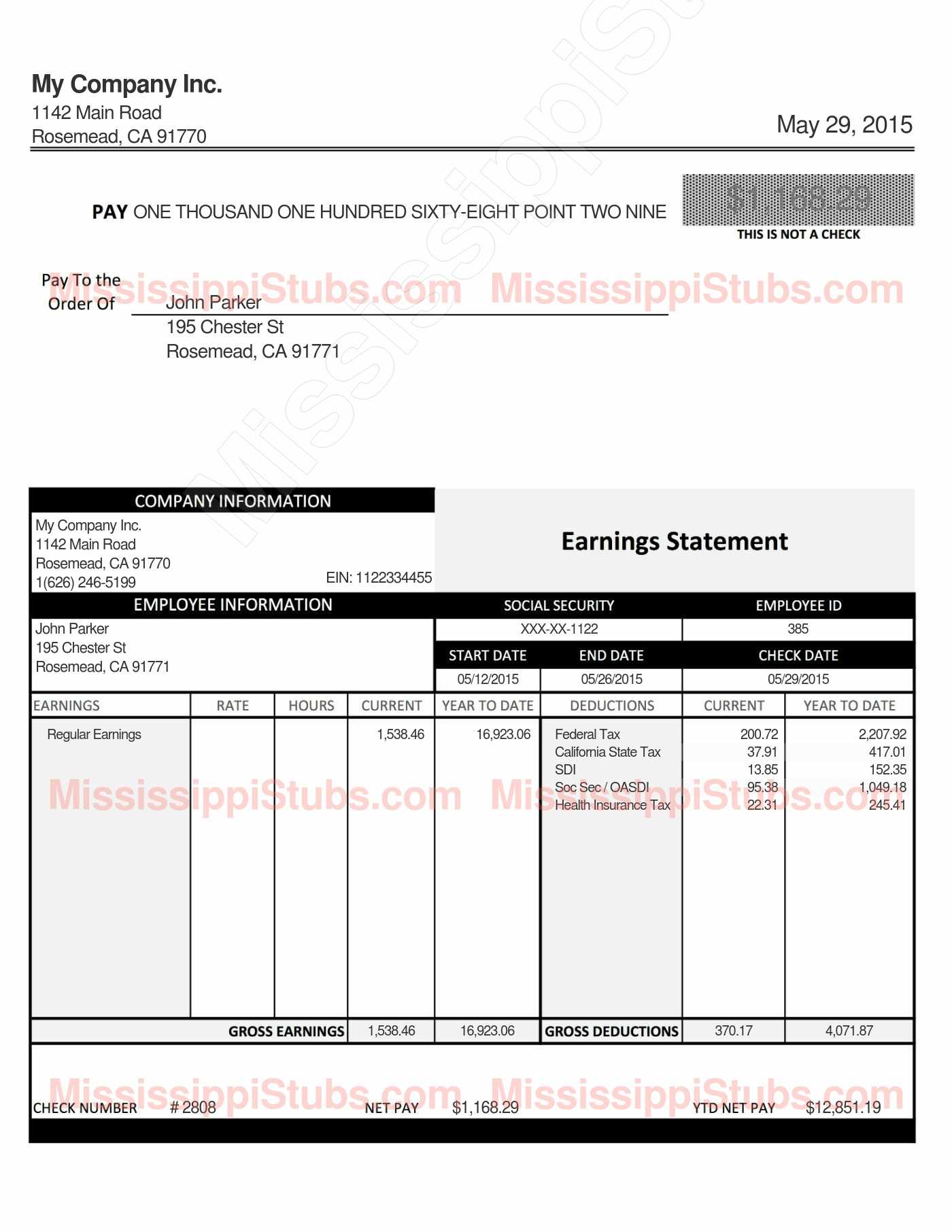 048 Excel Pay Stub Template Check Microsoft Word Remarkable Throughout Pay Stub Template Word Document