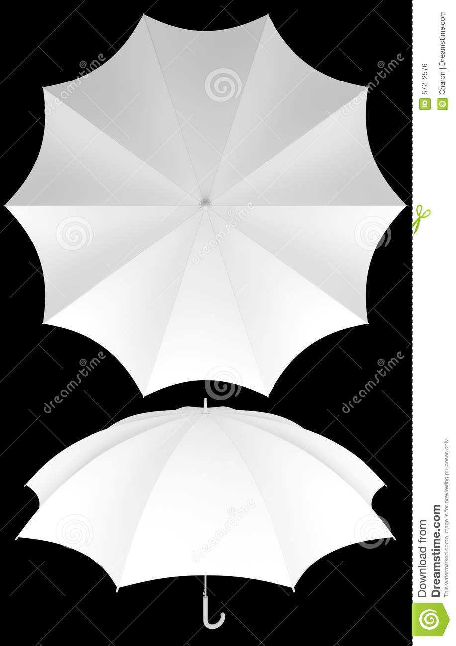 10 Rib Blank Umbrella Template Isolated Stock Photo Regarding Blank Umbrella Template