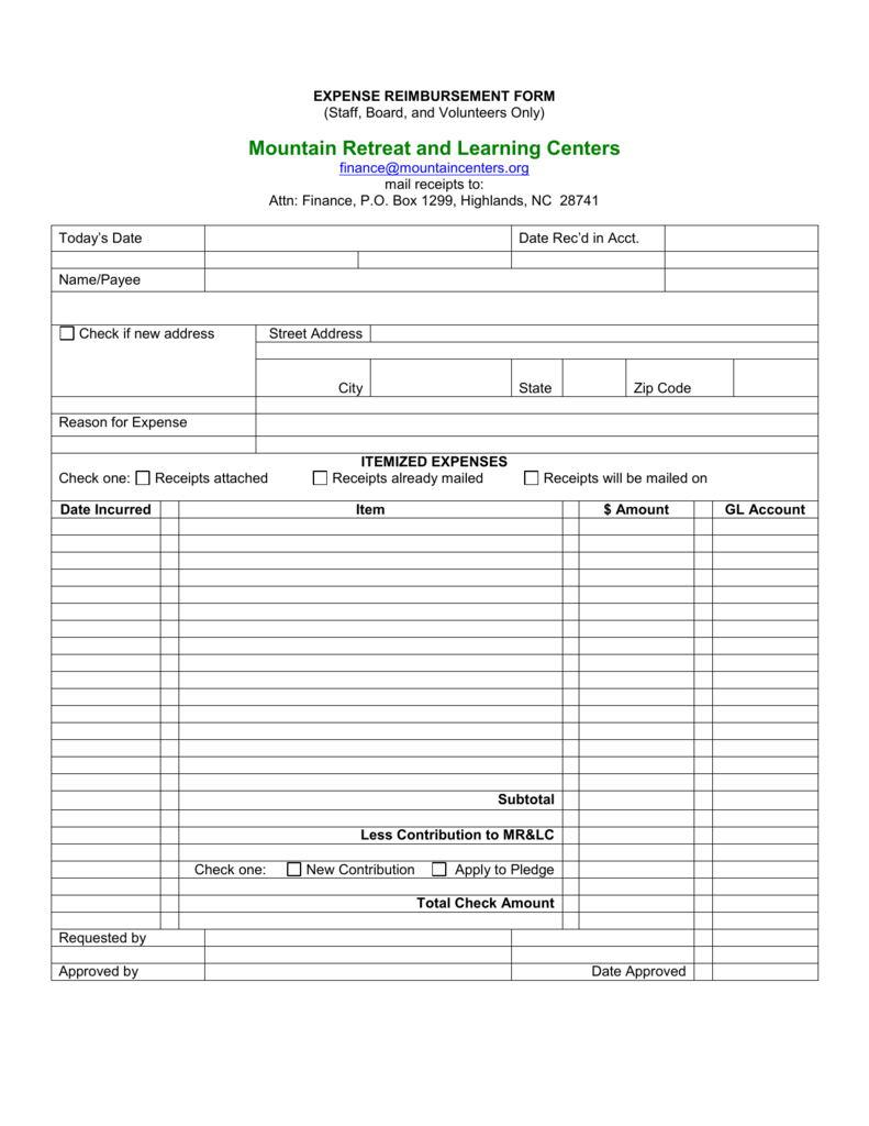 101 Sample Word Expense Reimbursement Form For Reimbursement Form Template Word