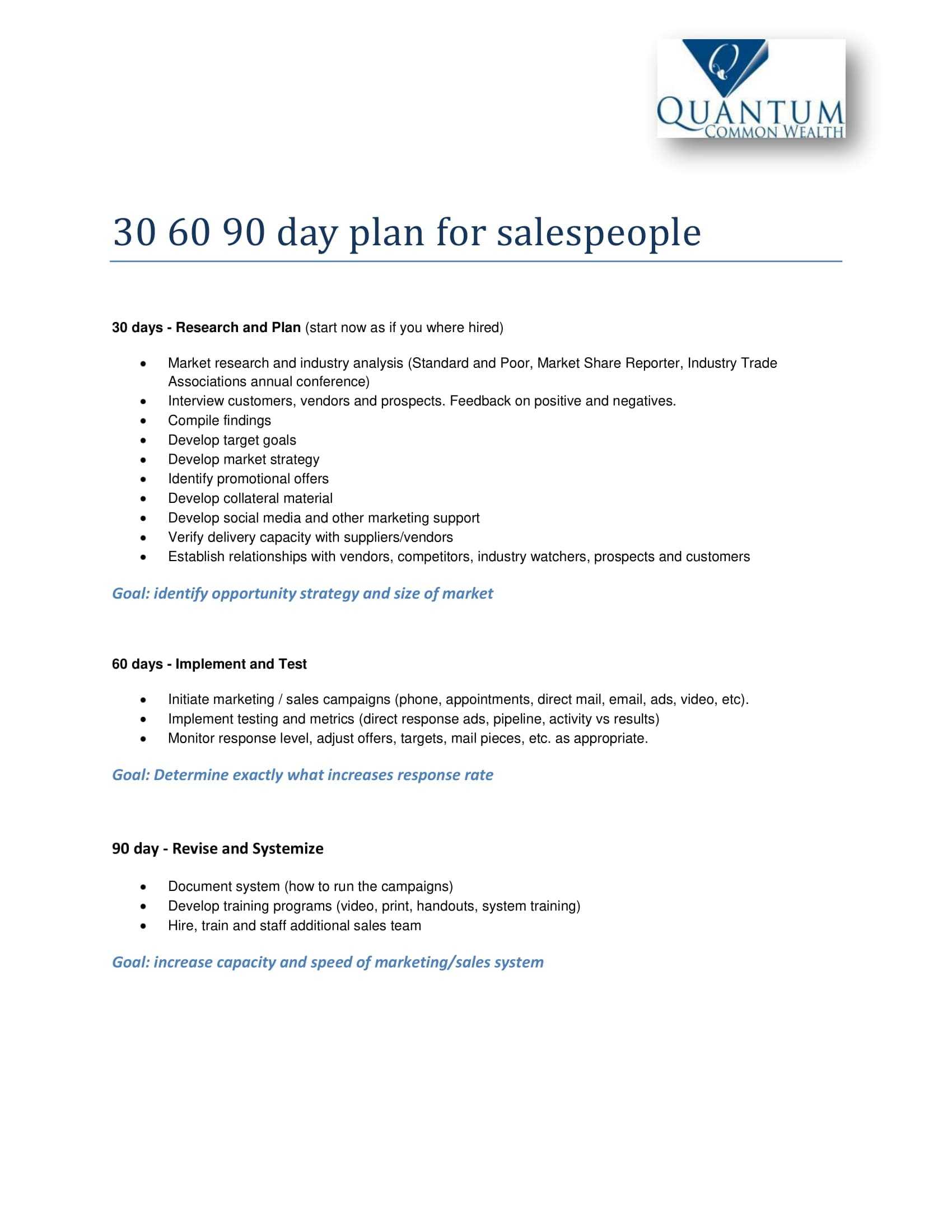 12+ 30 60 90 Day Sales Plan Examples – Pdf, Word | Examples With Regard To 30 60 90 Day Plan Template Word