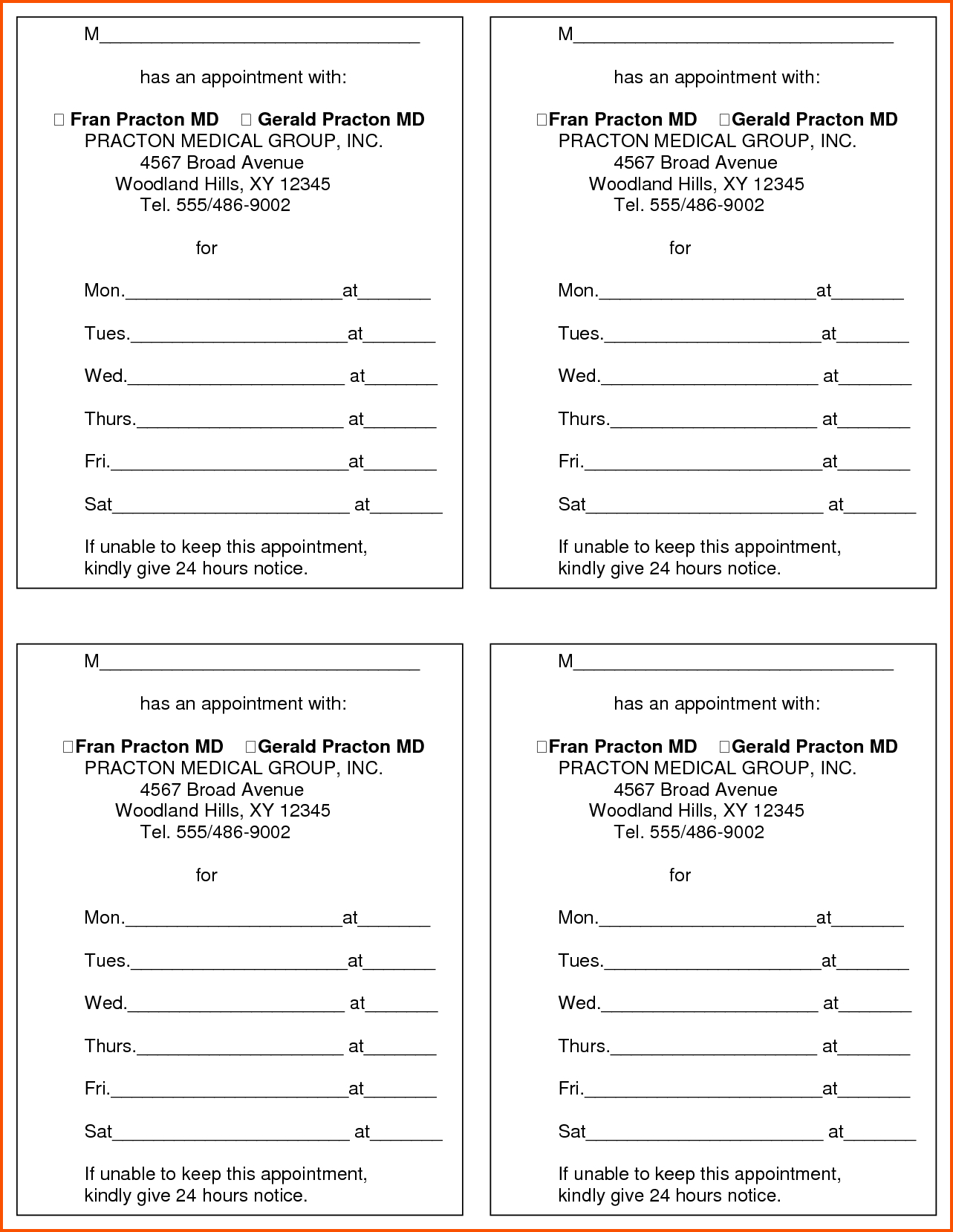 12+ Appointment Cards | Survey Template Words With Regard To Appointment Card Template Word