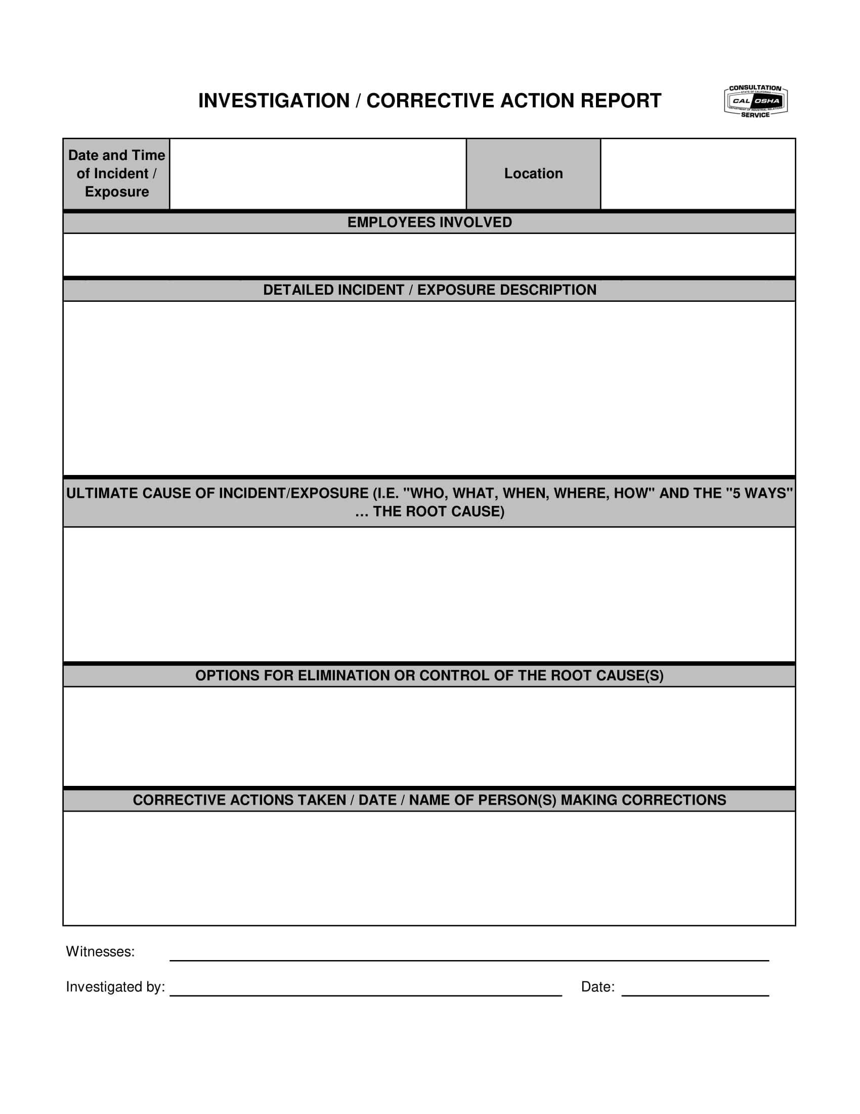 12+ Corrective Action Report Examples - Pdf | Examples Within Corrective Action Report Template