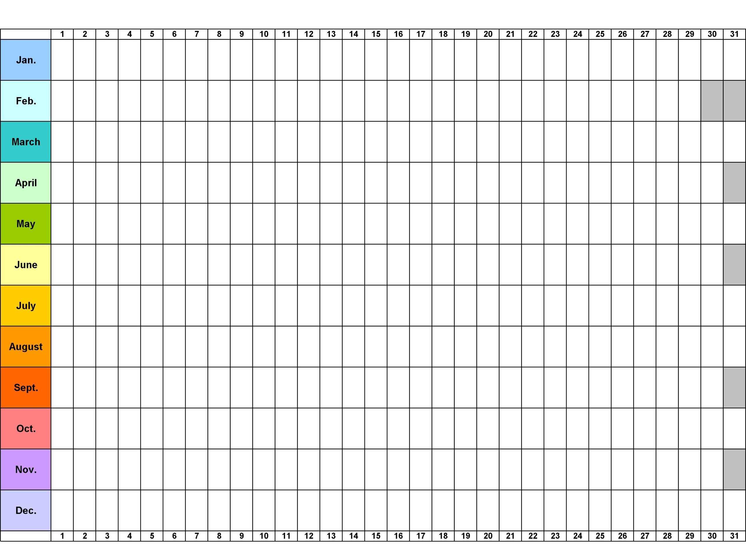 12 Month Blank Calendar Template | Example Calendar Printable Pertaining To Blank One Month Calendar Template