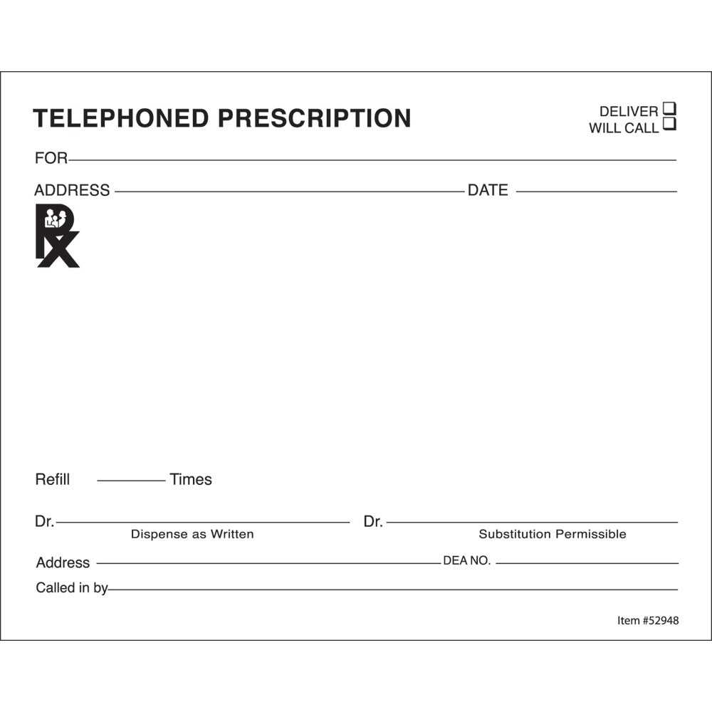 14+ Prescription Templates – Doctor – Pharmacy – Medical With Regard To Blank Prescription Pad Template