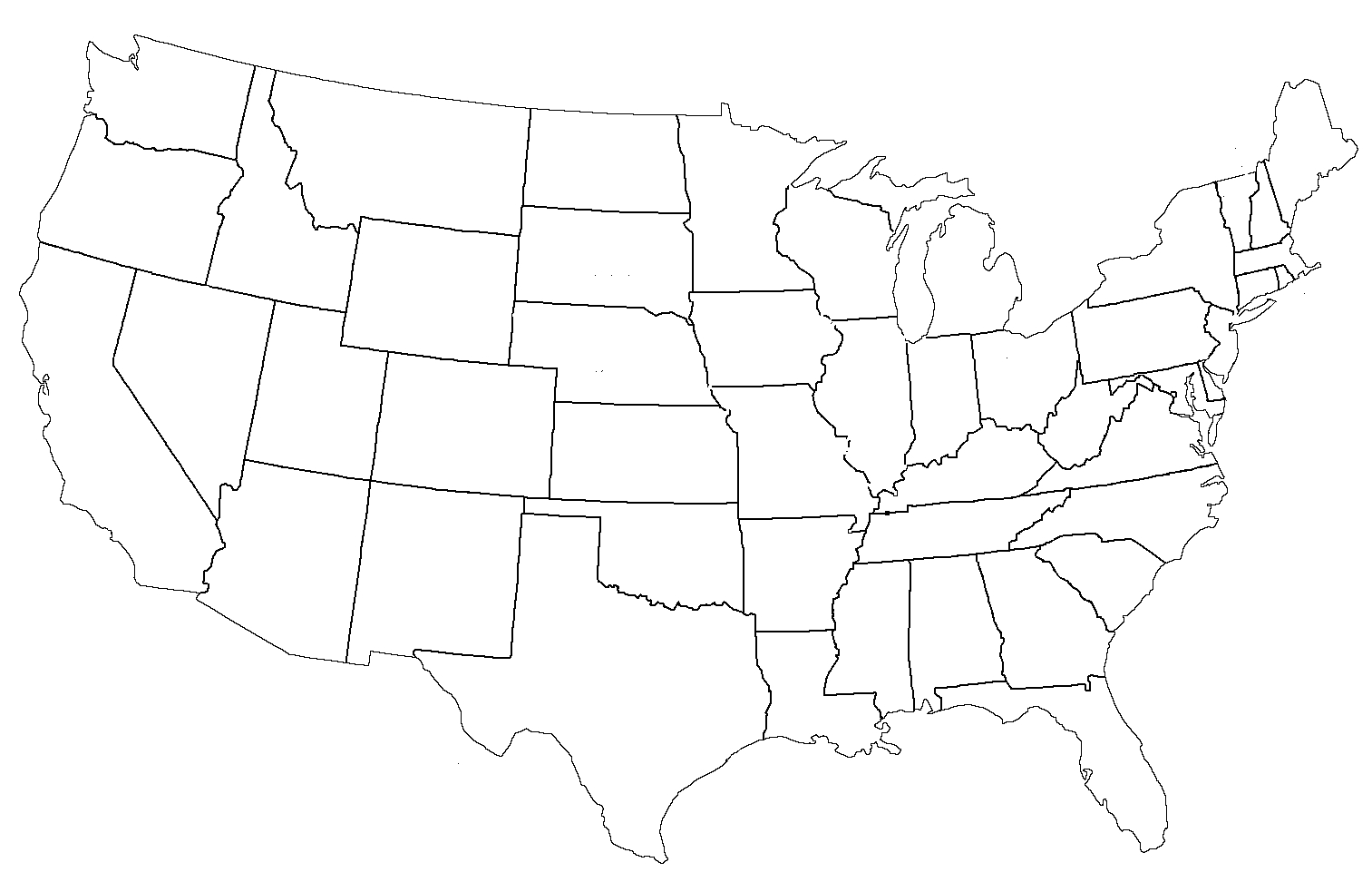 14 Usa Map Outline Template Images – United States Outline Inside Blank Template Of The United States