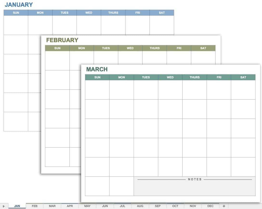 15 Free Monthly Calendar Templates | Smartsheet Inside Blank Activity Calendar Template