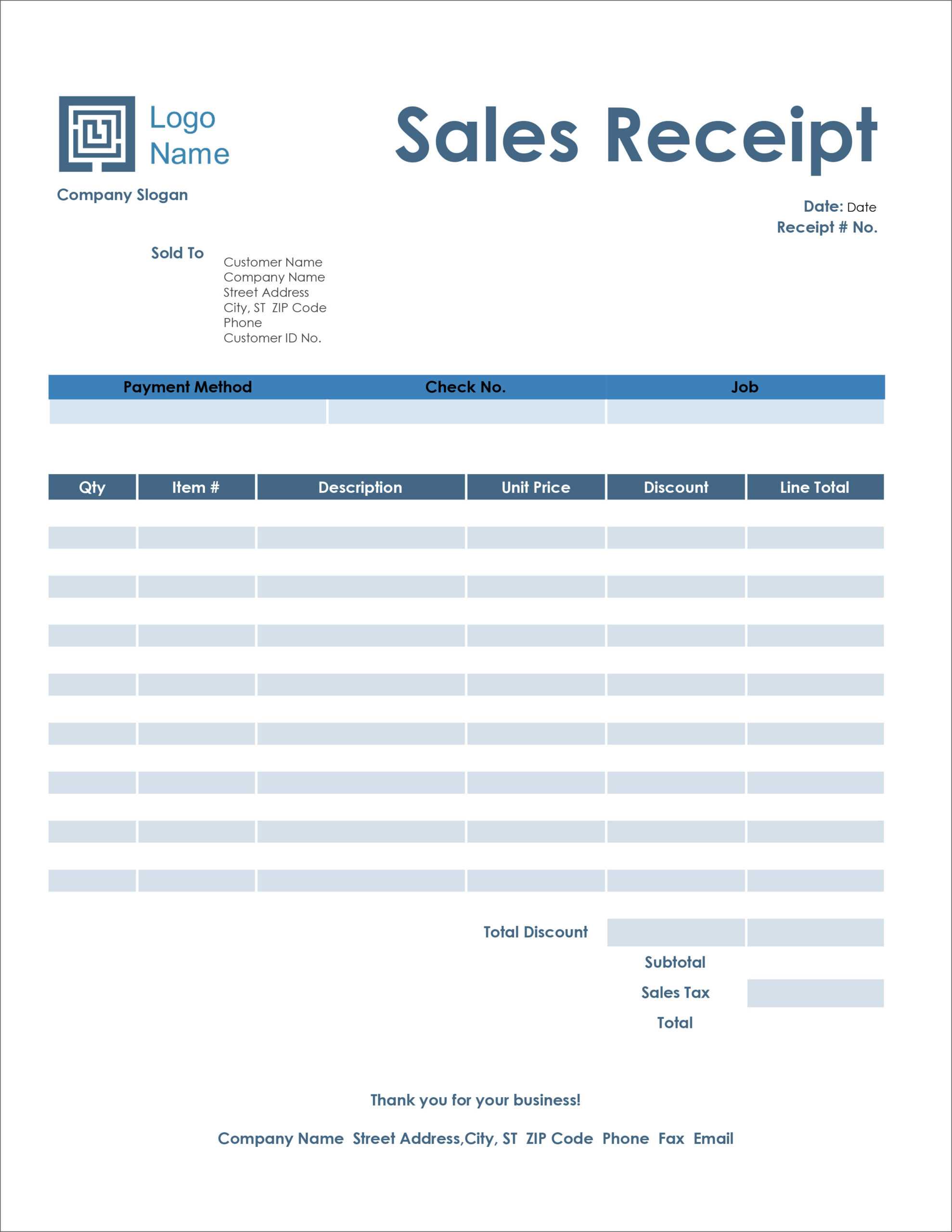 16 Free Receipt Templates – Download For Microsoft Word For Microsoft Office Word Invoice Template