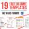 19 Free Resume Templates Download Now In Ms Word On Behance With Regard To Free Downloadable Resume Templates For Word