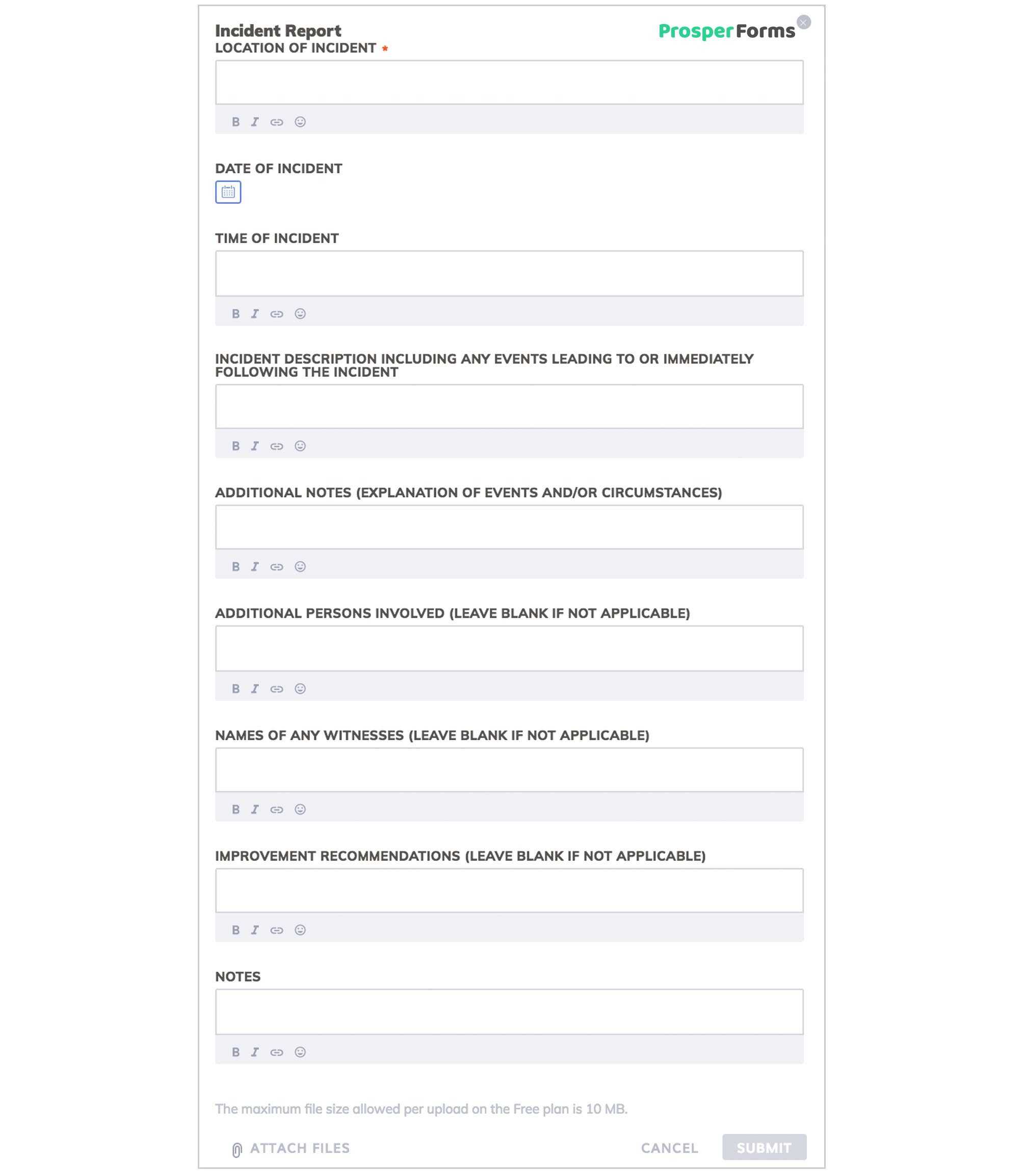 2 Key Elements Of A Near Miss Report [Free Form Templates] Throughout Near Miss Incident Report Template