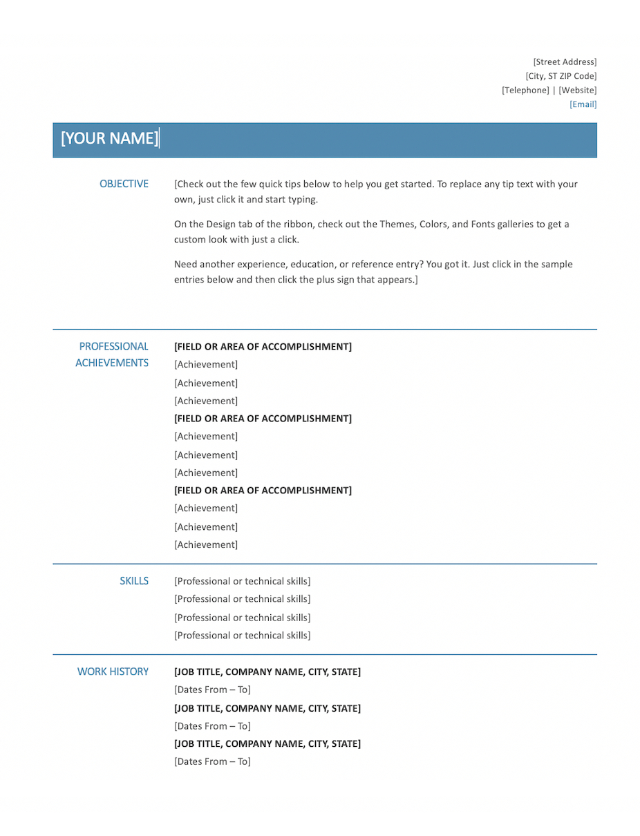 20+ Free And Premium Word Resume Templates [Download] In Microsoft Word Resumes Templates