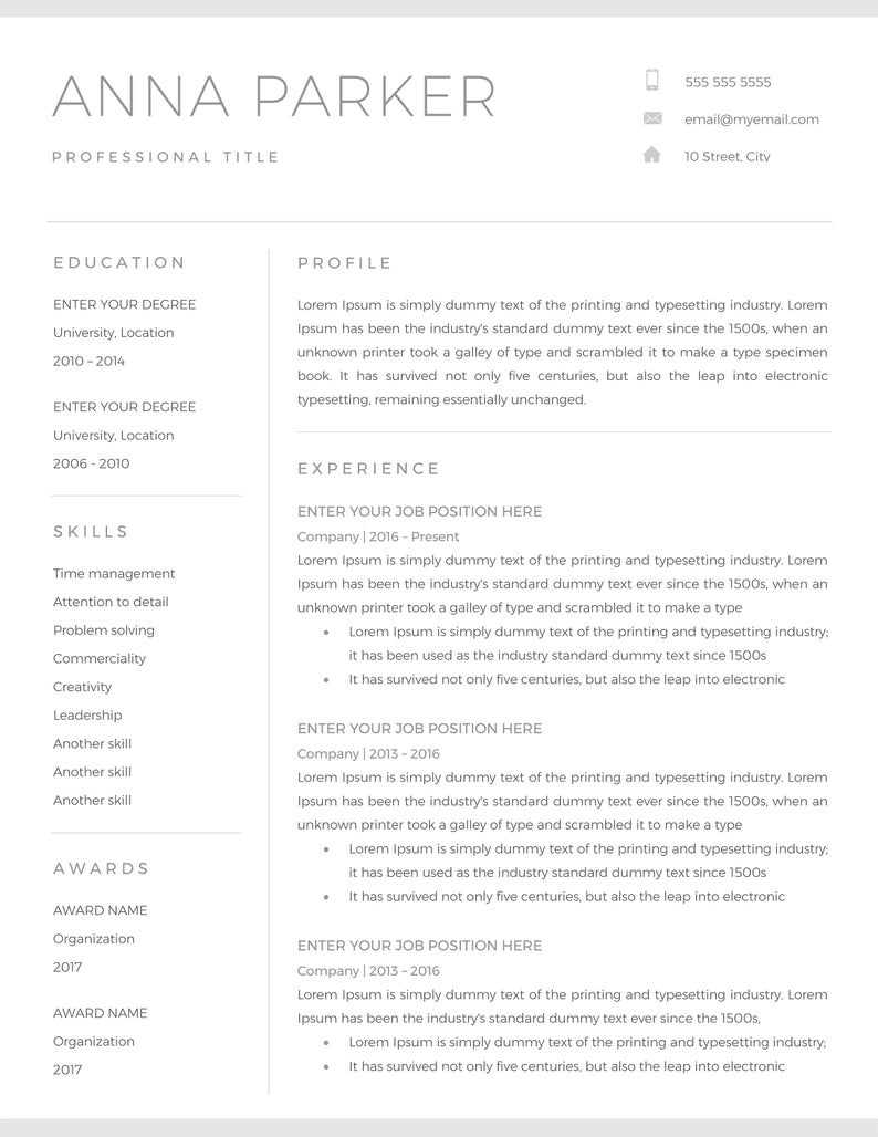 20+ Free And Premium Word Resume Templates [Download] Inside How To Make A Cv Template On Microsoft Word