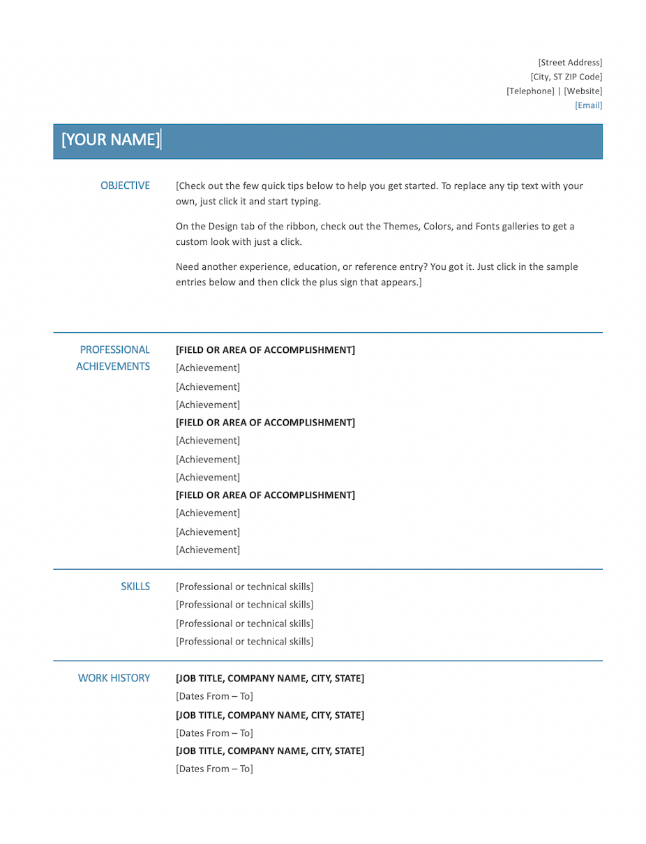 20+ Free And Premium Word Resume Templates [Download] Within Simple Resume Template Microsoft Word