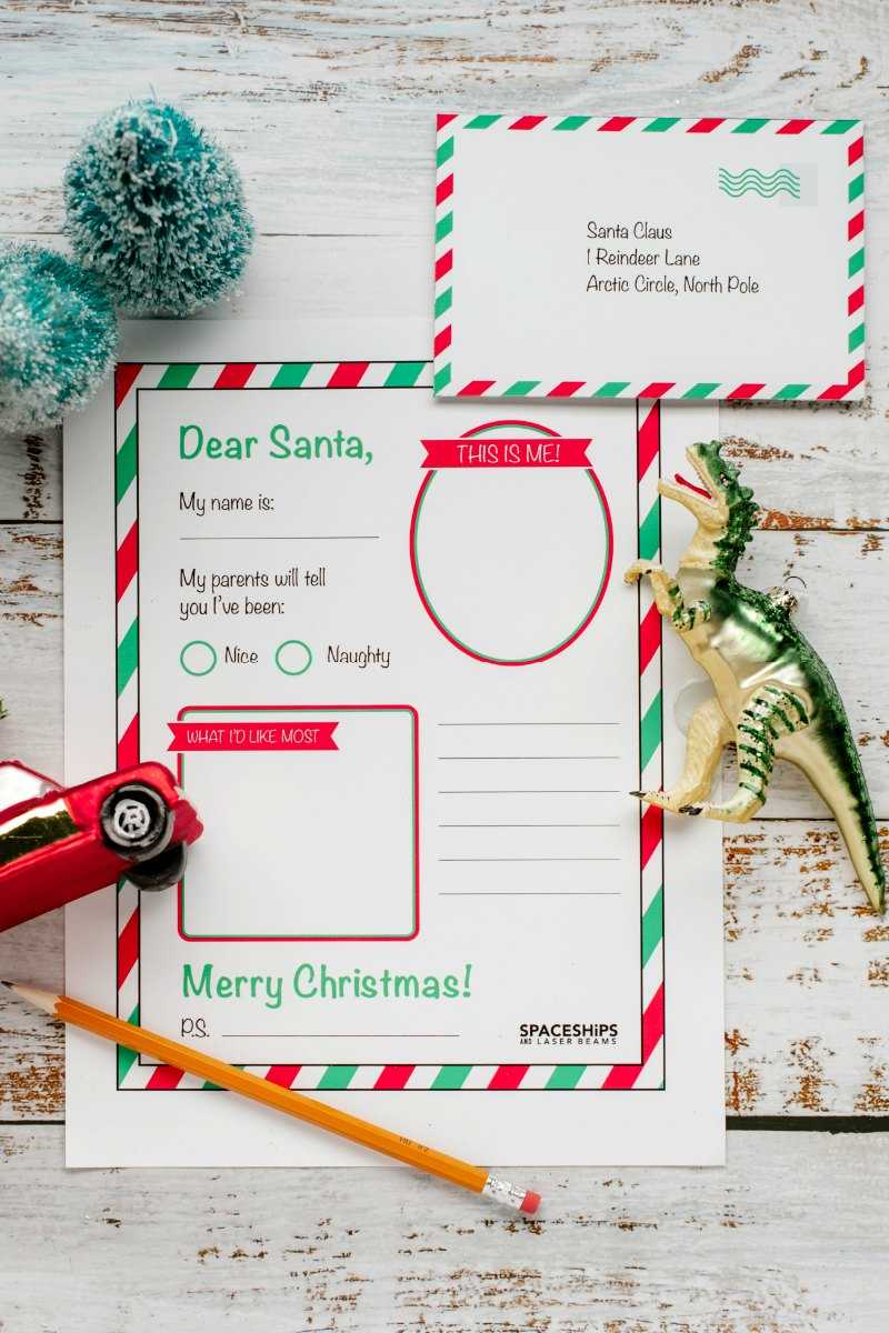 20 Free Printable Letters To Santa Templates – Spaceships Regarding Blank Letter Writing Template For Kids