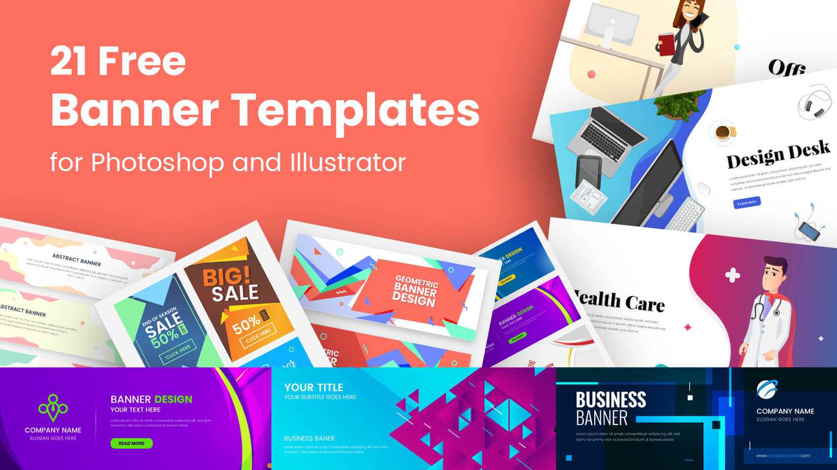 21 Free Banner Templates For Photoshop And Illustrator Regarding Banner Template For Photoshop