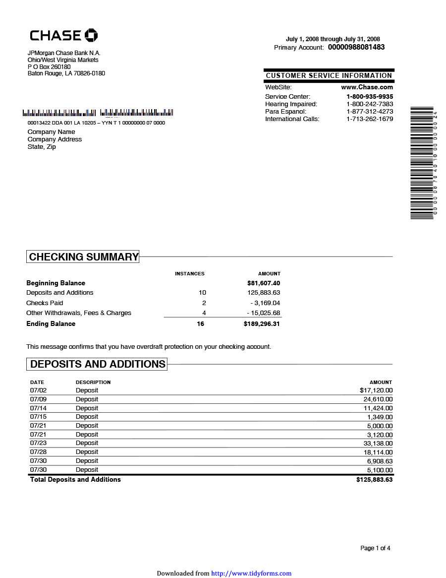 23 Editable Bank Statement Templates [Free] ᐅ Template Lab With Regard To Blank Bank Statement Template Download