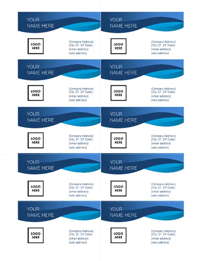 25+ Free Microsoft Word Business Card Templates (Printable For Microsoft Word Place Card Template