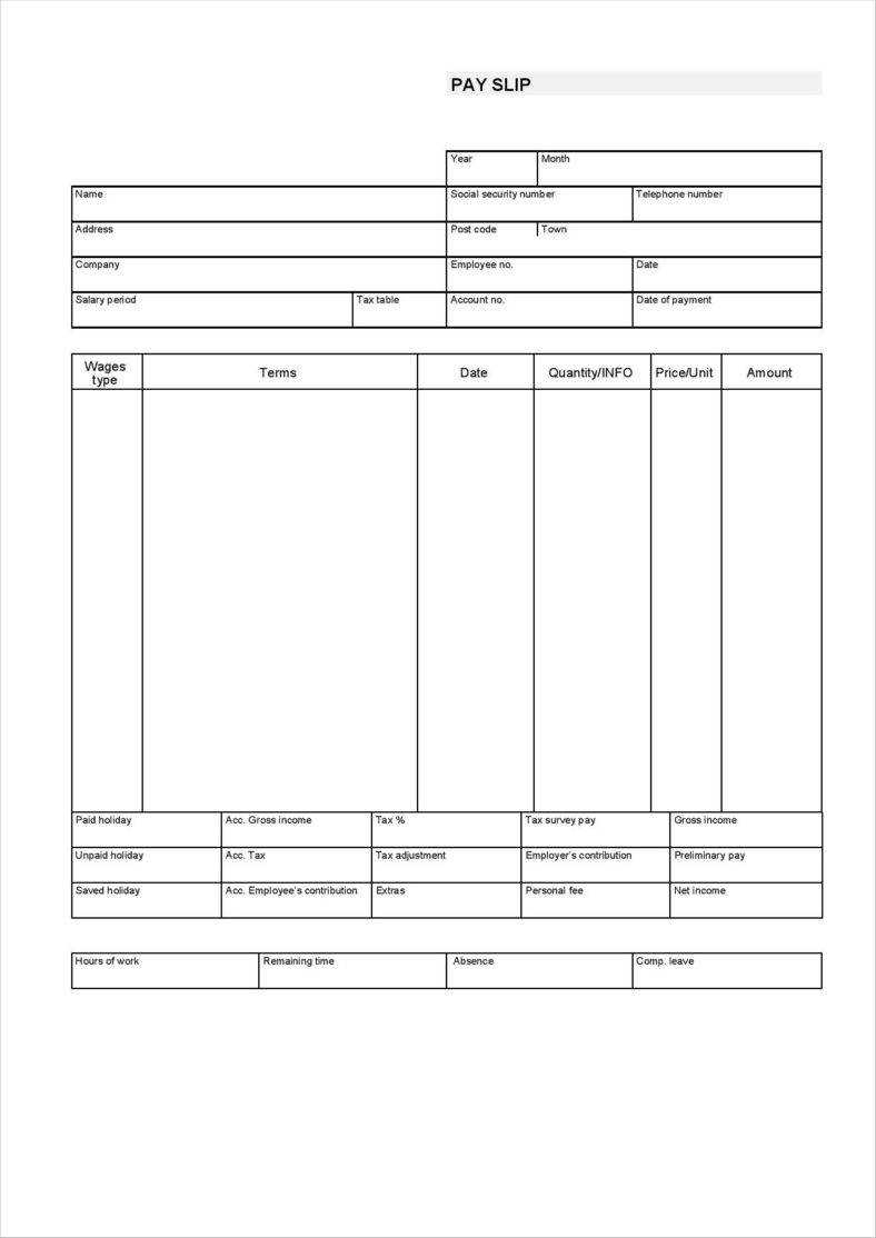 27+ Free Pay Stub Templates - Pdf, Doc, Xls Format Download Regarding Free Pay Stub Template Word