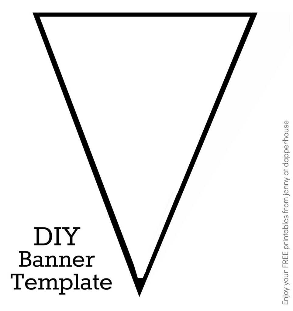 27 Images Of Pennant Party Favor Template | Jackmonster Regarding Triangle Banner Template Free