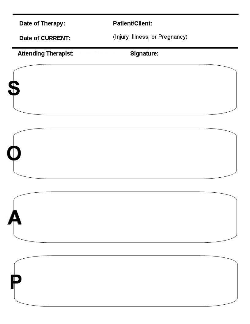 28+ [ Free Soap Notes For Massage Therapy Templates With Regard To Soap Note Template Word