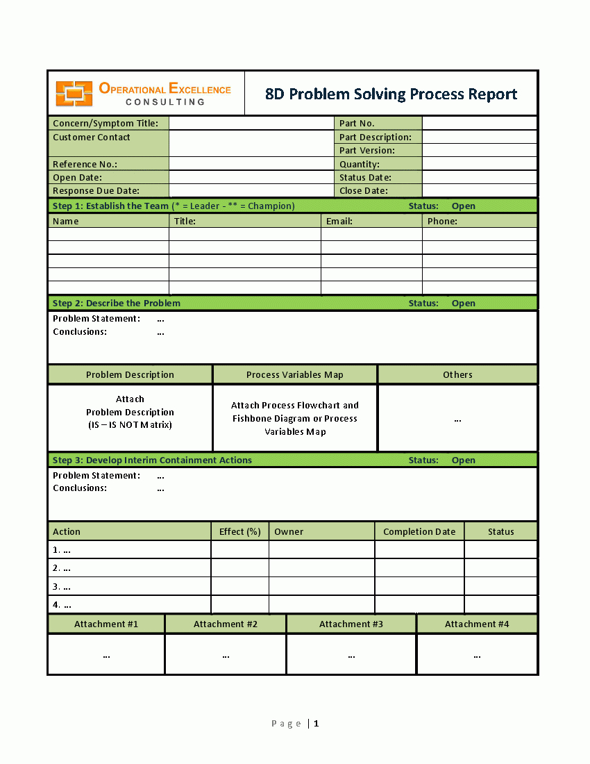 283548 8D Report Template | Wiring Library In 8D Report Template Xls