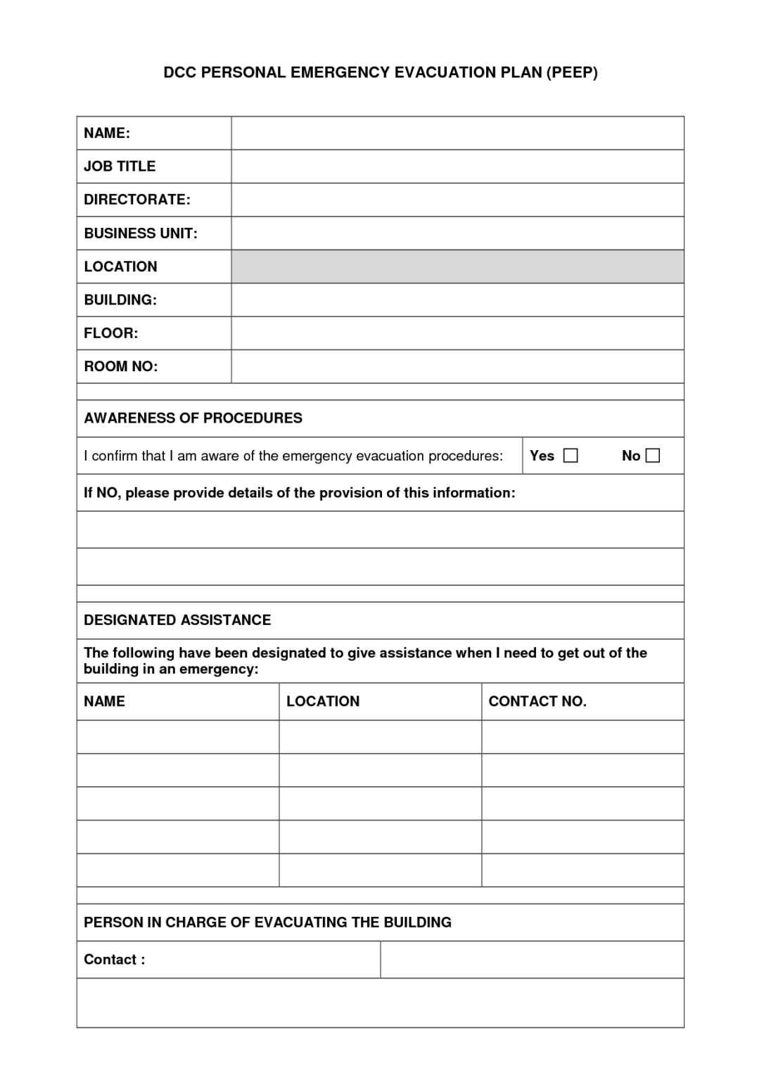 Emergency Drill Report Template