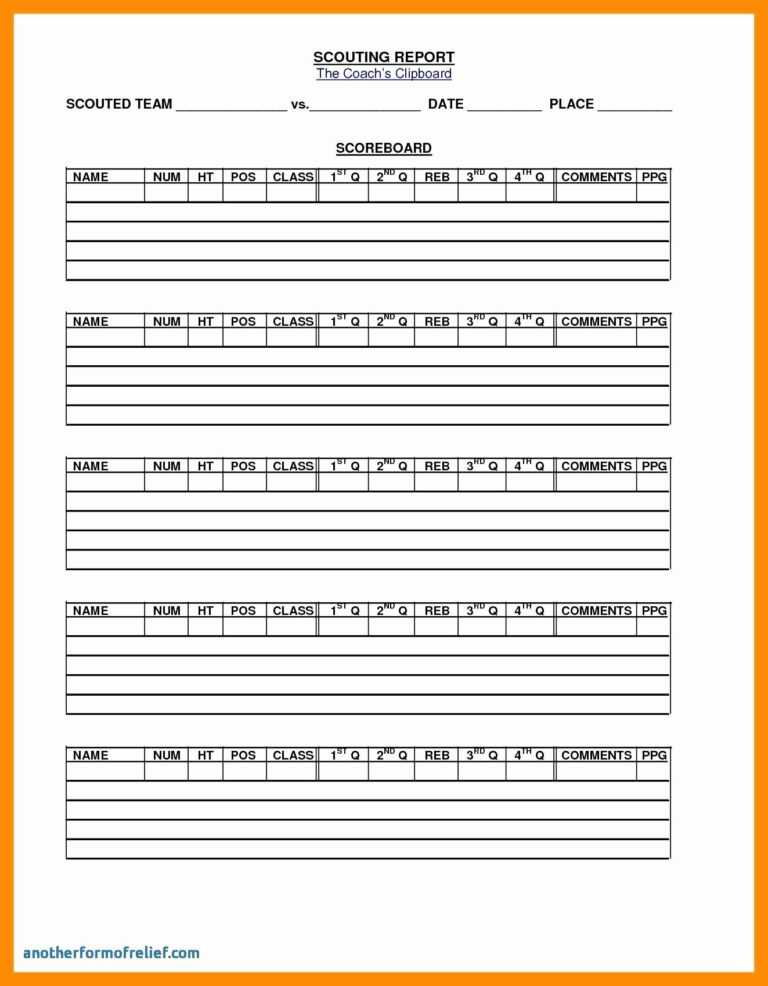 2E6D Basketball Scouting Report Template Sheets In Basketball Scouting