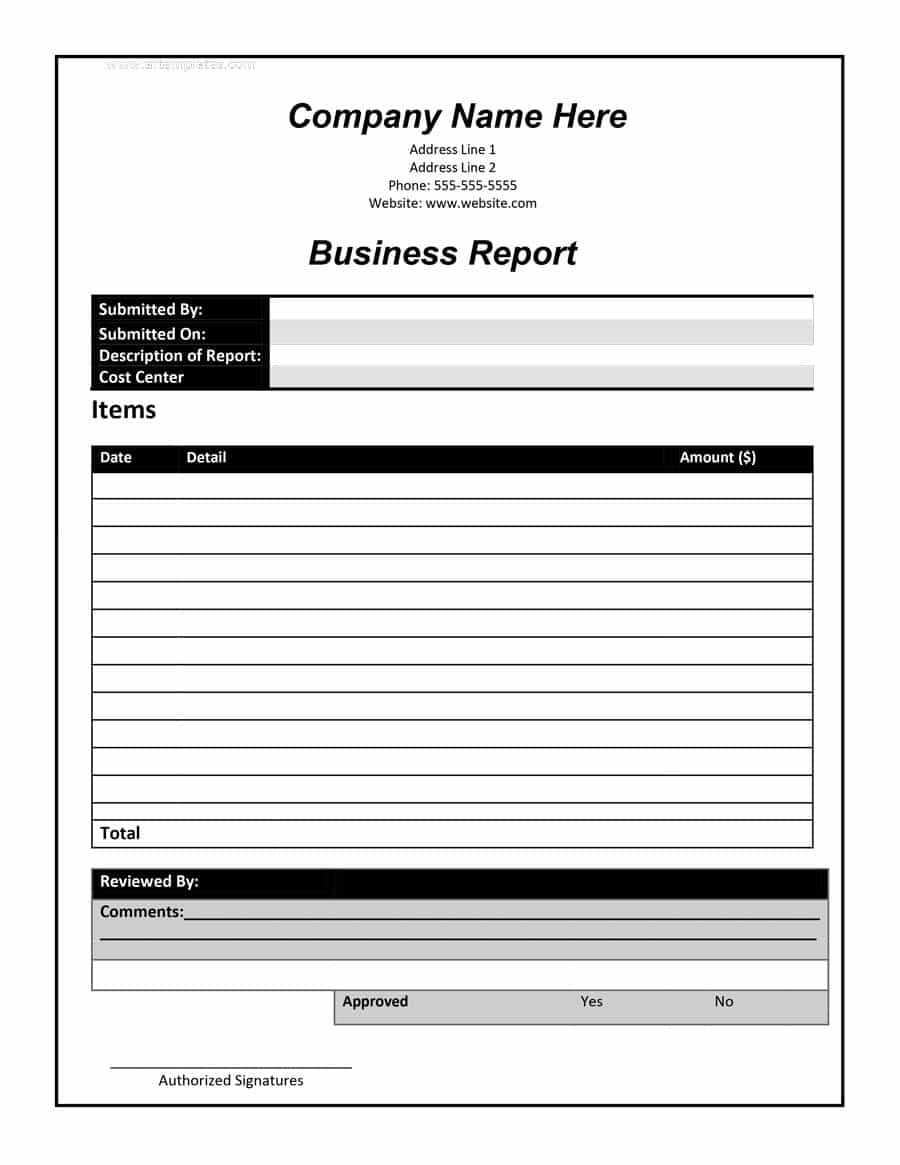30+ Business Report Templates & Format Examples ᐅ Template Lab In Site Visit Report Template Free Download