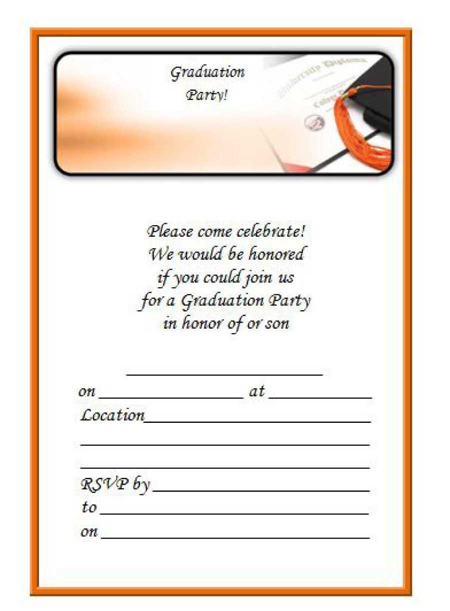 30 Free Graduation Invitations Template | Andaluzseattle Regarding Free Graduation Invitation Templates For Word