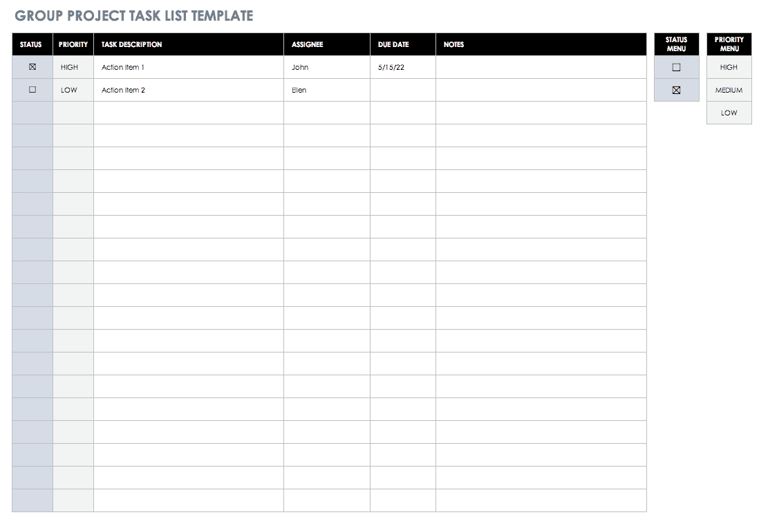 30+ Free Task And Checklist Templates | Smartsheet Throughout Blank Checklist Template Word