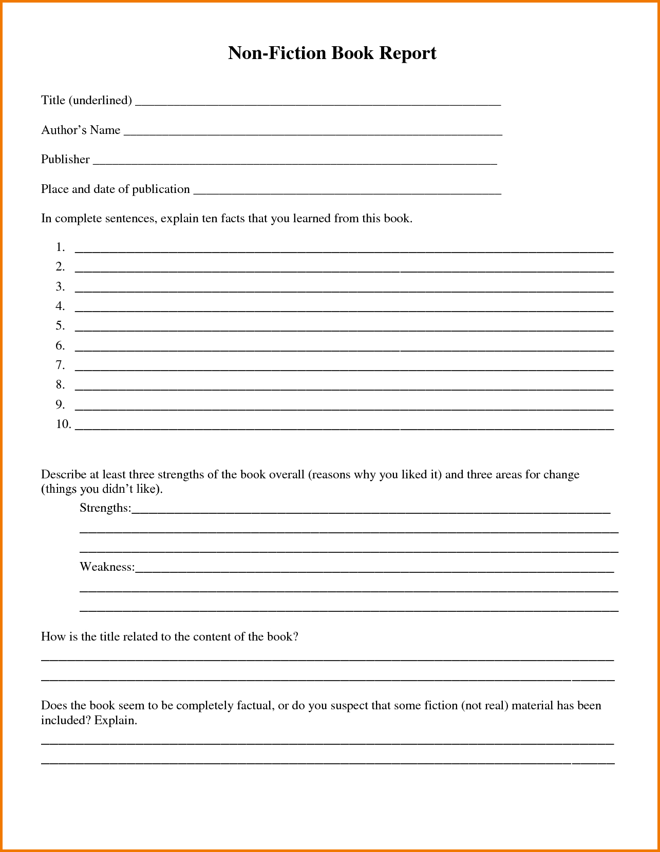 30 Images Of Historical Fiction Book Report Template 4Th Throughout 4Th Grade Book Report Template