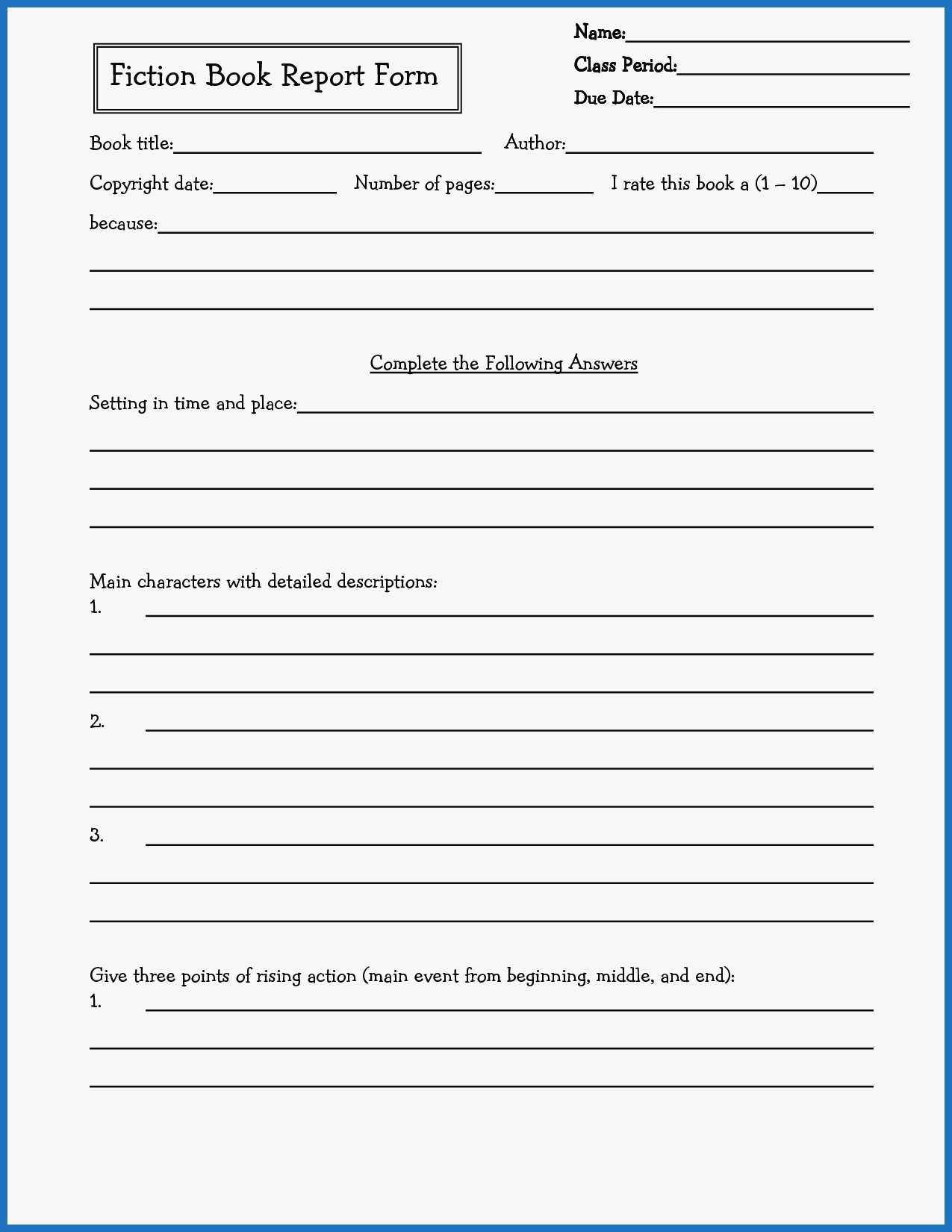 32 Astonishing Photos Of 3Rd Grade Book Report Template With Regard To 4Th Grade Book Report Template