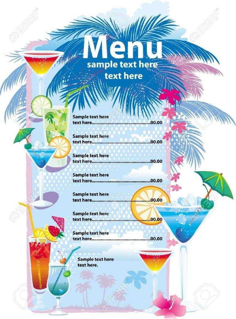 32+ Bar Menu Designs | Free & Premium Templates Regarding Cocktail Menu Template Word Free