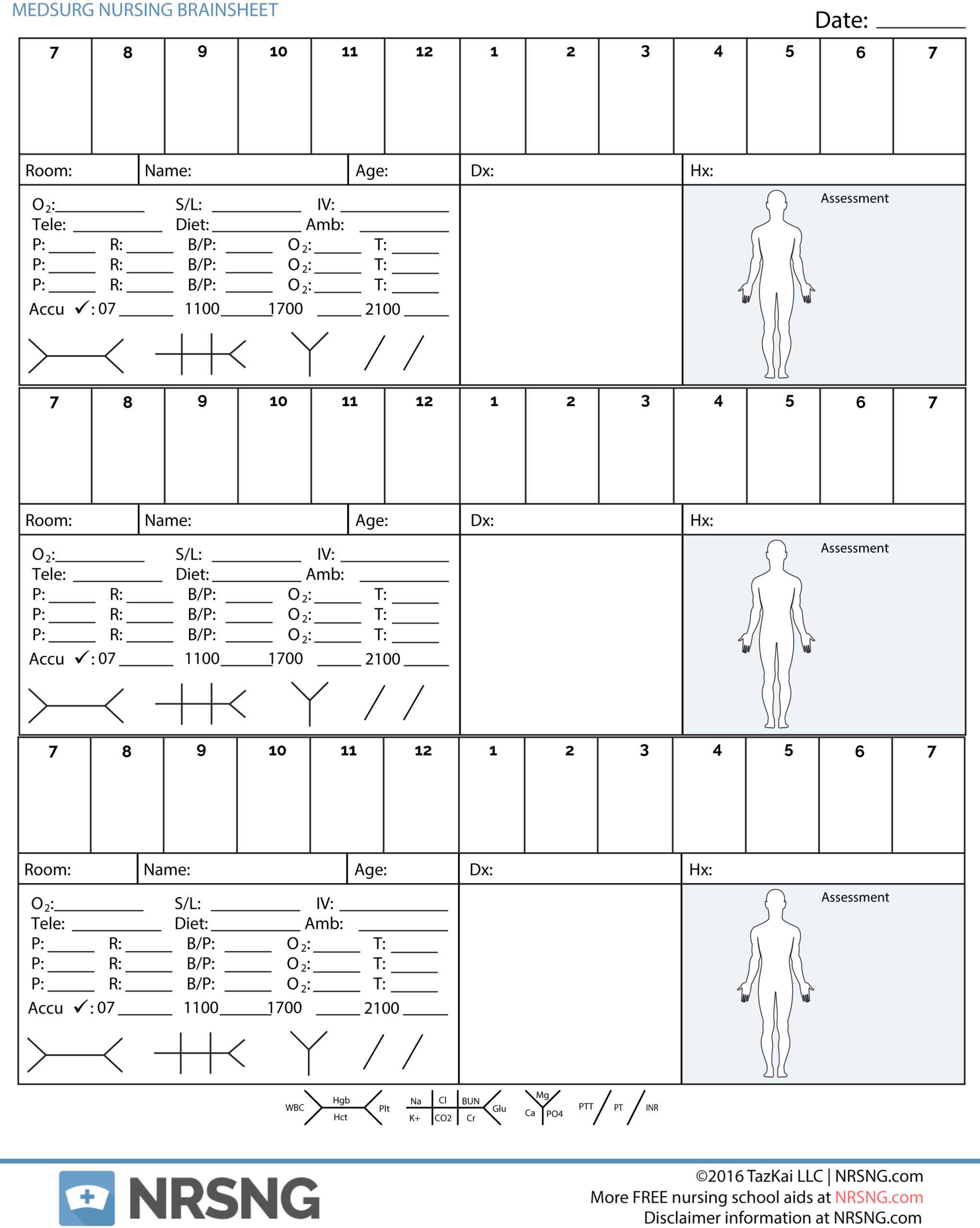 4 Patient Nursing Report Sheet (25 Sheet Pack) | Nrsng Within Nurse Report Sheet Templates