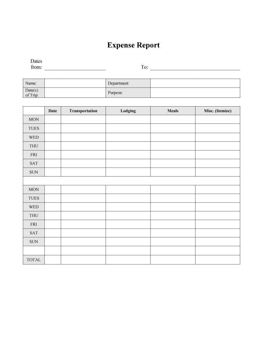 40+ Expense Report Templates To Help You Save Money ᐅ Pertaining To Company Expense Report Template