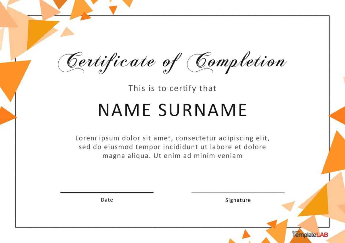40 Fantastic Certificate Of Completion Templates [Word In Certificate Of Participation Template Word