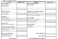 40+ Personal Financial Statement Templates &amp; Forms ᐅ in Blank Personal Financial Statement Template