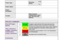 40+ Project Status Report Templates [Word, Excel, Ppt] ᐅ in Weekly Status Report Template Excel