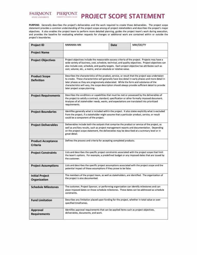 Project Management Final Report Template