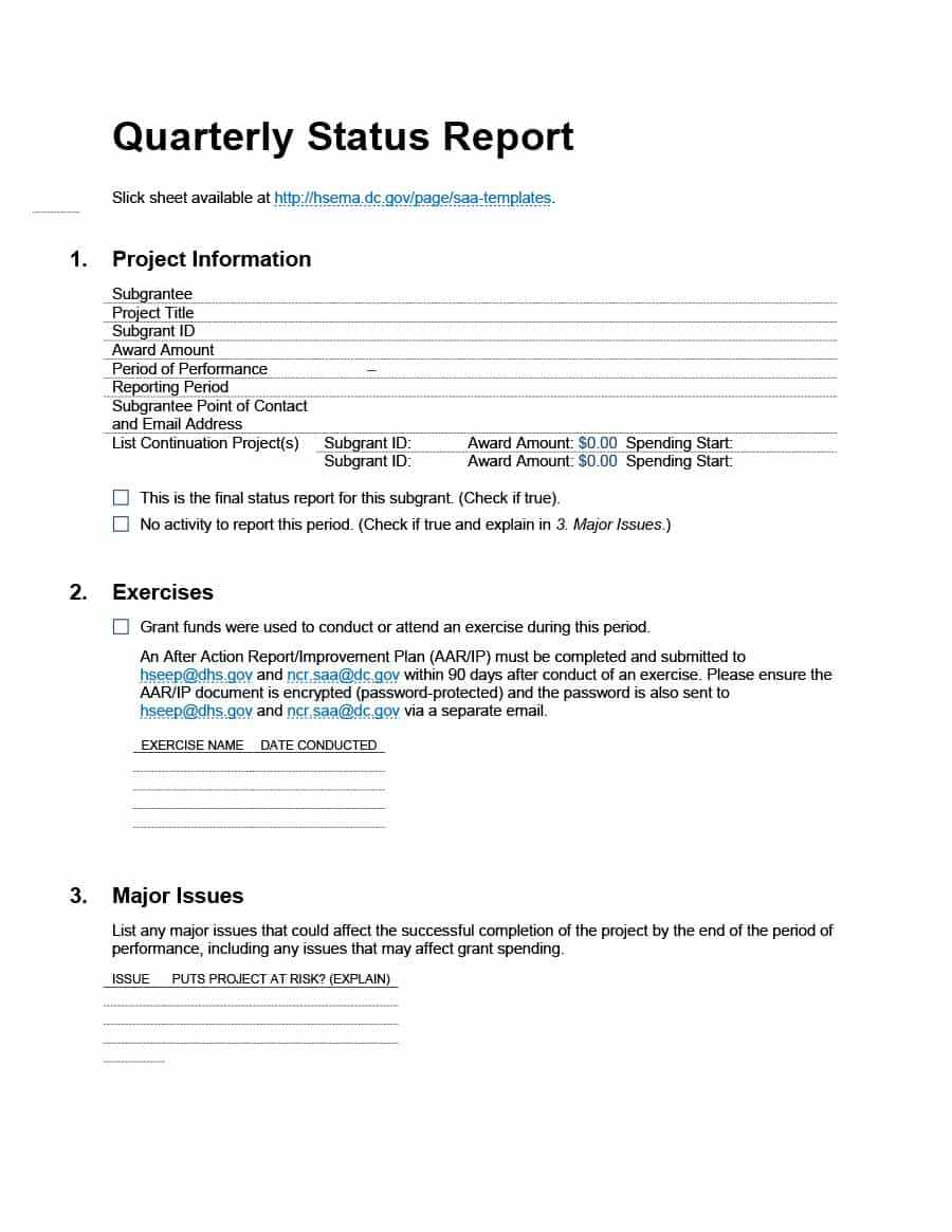 40+ Project Status Report Templates [Word, Excel, Ppt] ᐅ Throughout Template For Information Report