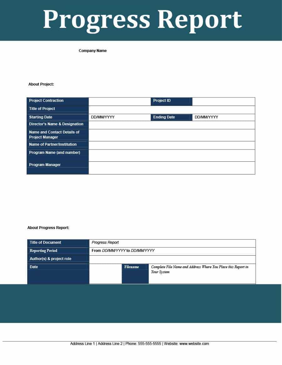 40+ Project Status Report Templates [Word, Excel, Ppt] ᐅ Within One Page Status Report Template