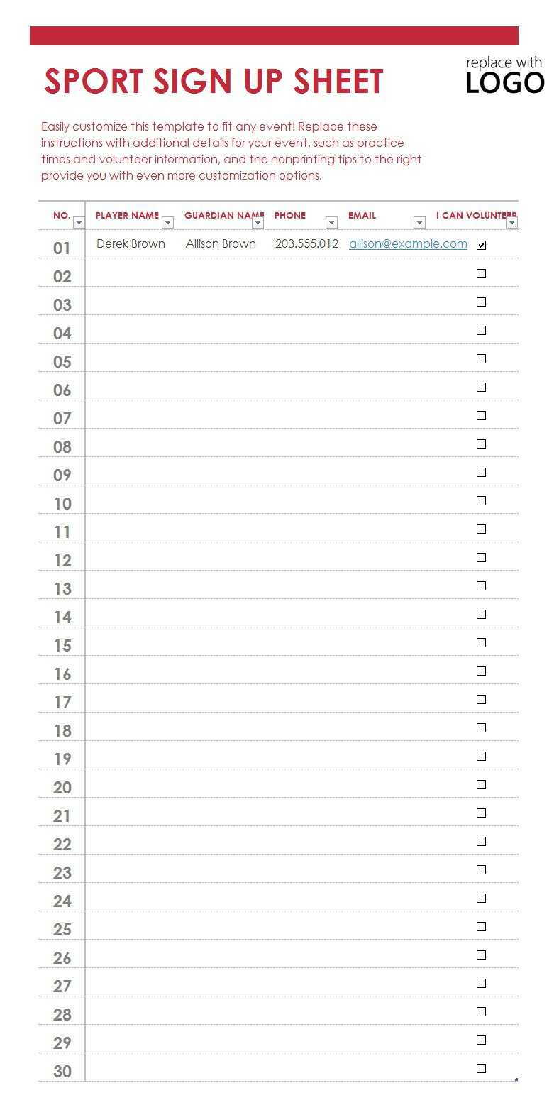40 Sign Up Sheet / Sign In Sheet Templates (Word & Excel) Intended For Free Sign Up Sheet Template Word
