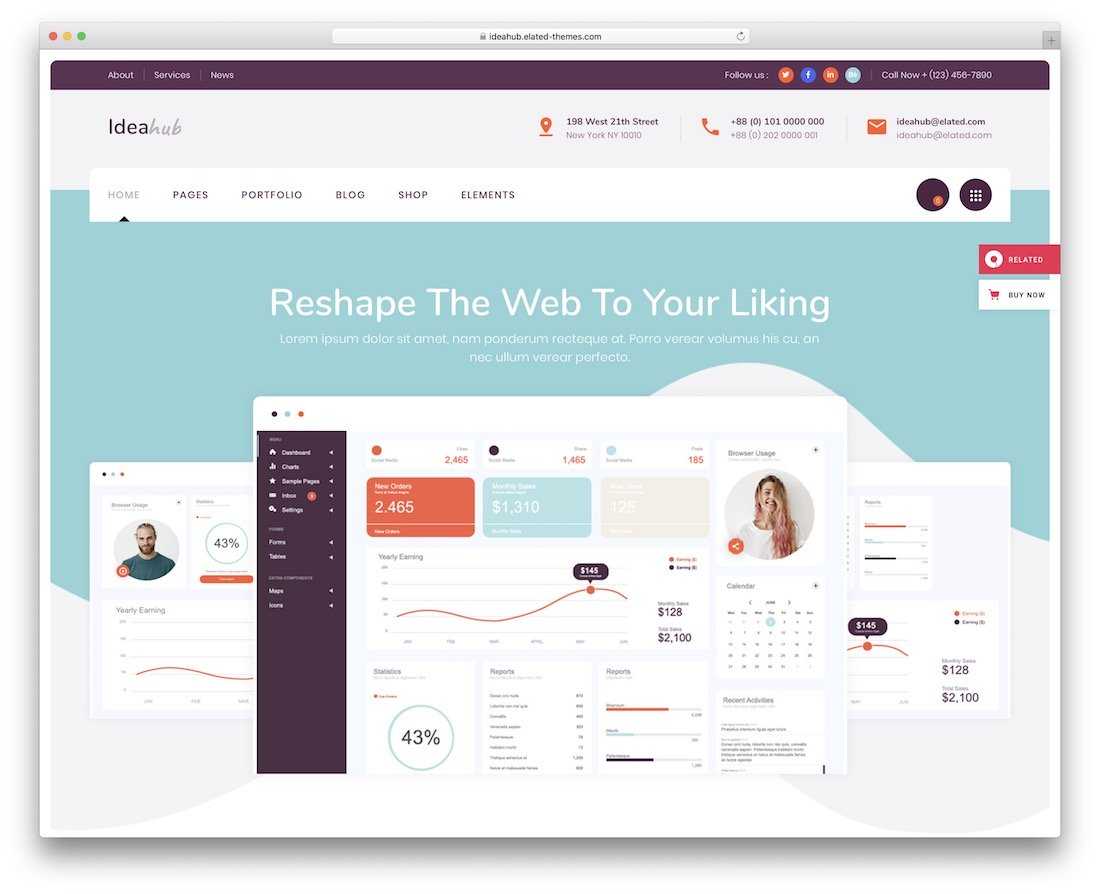 41 Best Free Website Templates For A Trendy Web Space 2019 Within Blank Food Web Template