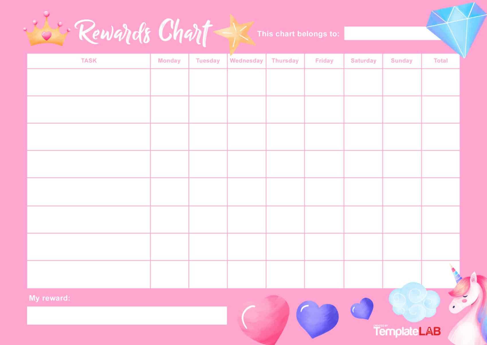 44 Printable Reward Charts For Kids (Pdf, Excel & Word) With Regard To Reward Chart Template Word