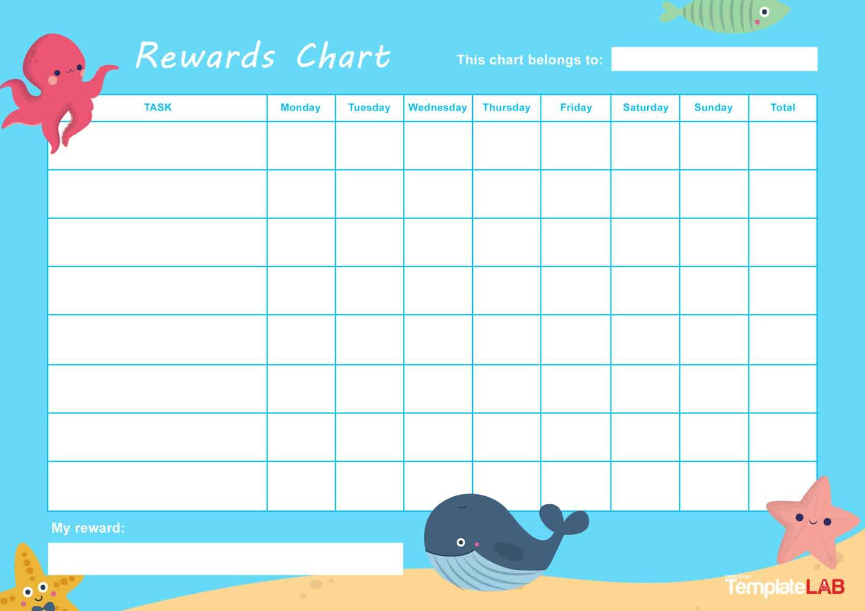 44 Printable Reward Charts For Kids (Pdf, Excel & Word) With Regard To Reward Chart Template Word