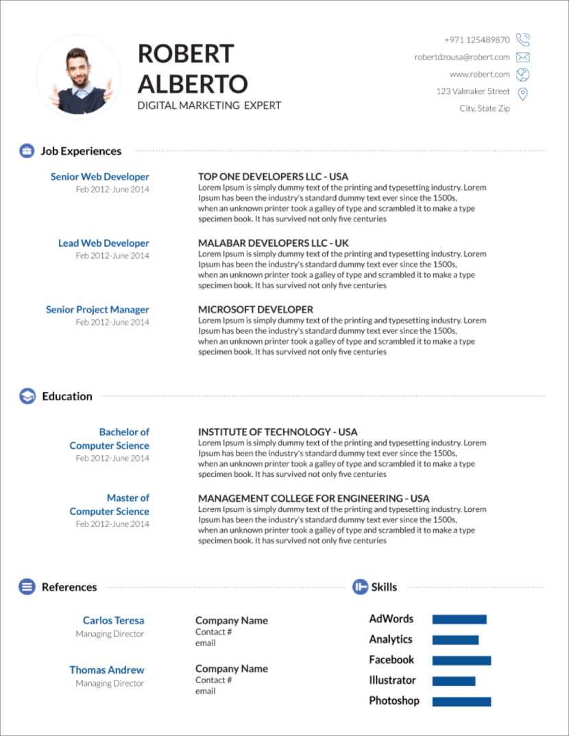 45 Free Modern Resume / Cv Templates – Minimalist, Simple In How To Create A Cv Template In Word