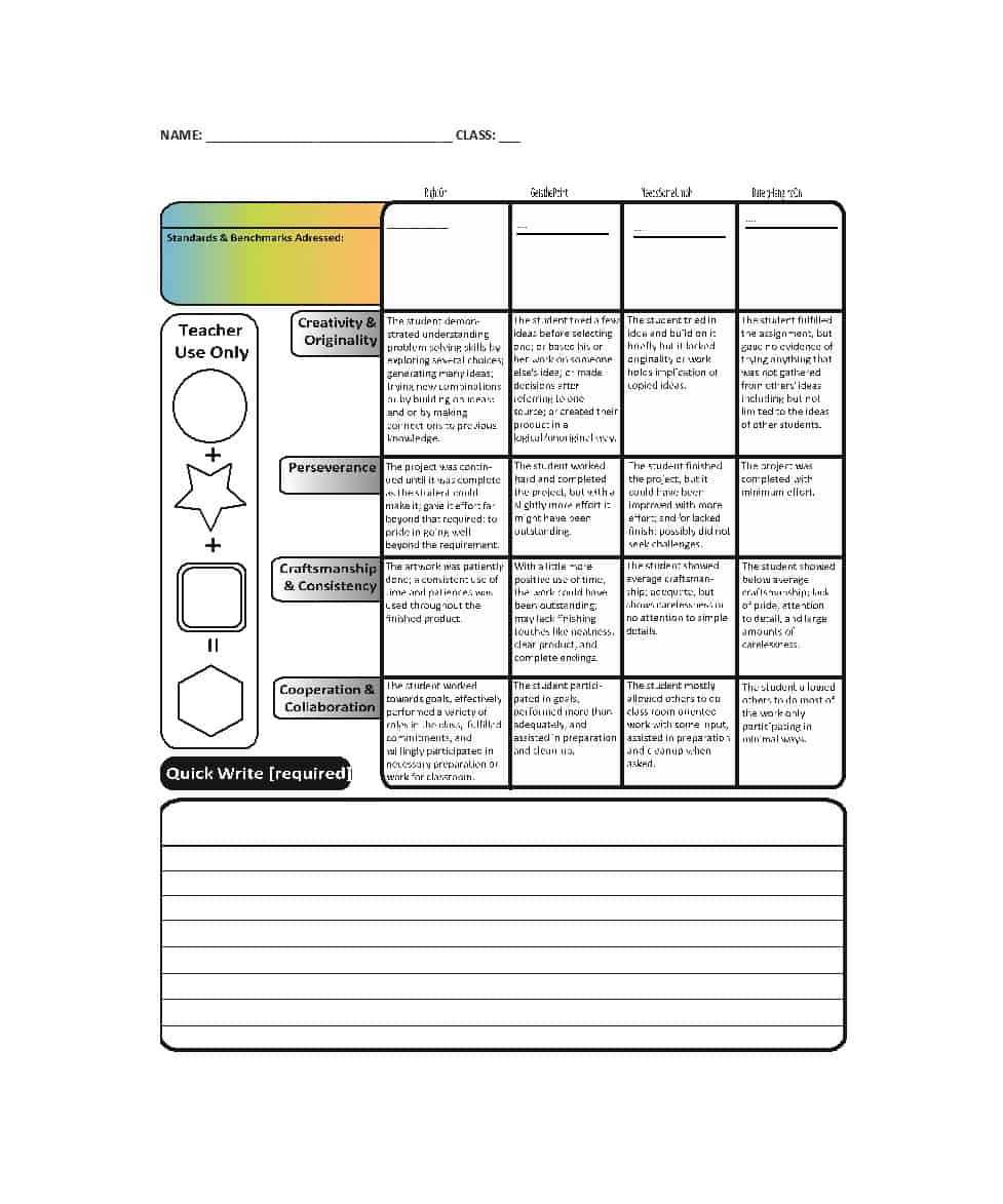 46 Editable Rubric Templates (Word Format) ᐅ Template Lab For Blank Scheme Of Work Template